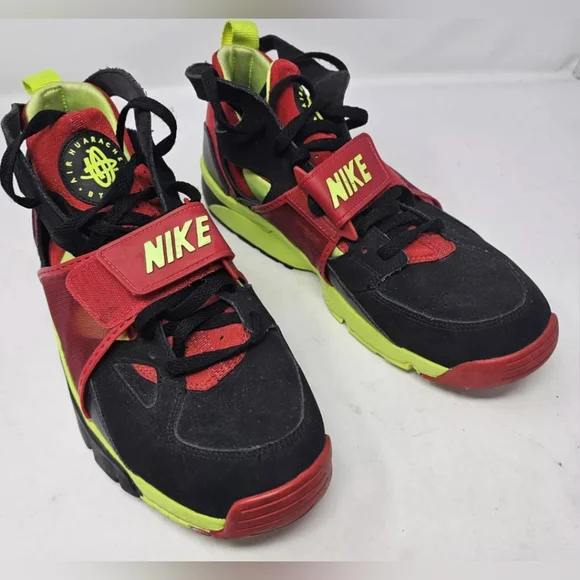 Nike Air Trainer Huarache Red Volt Sneakers Size 8 Used Excellent MSRP $220 - Picture 2 of 8